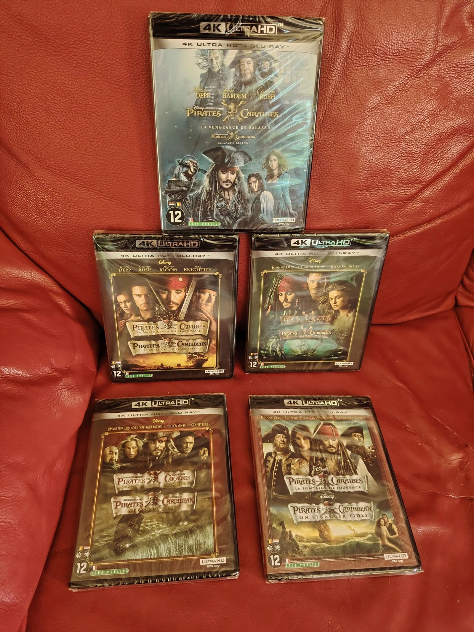 Pirates des caraïbes intégrale 4k blu ray 